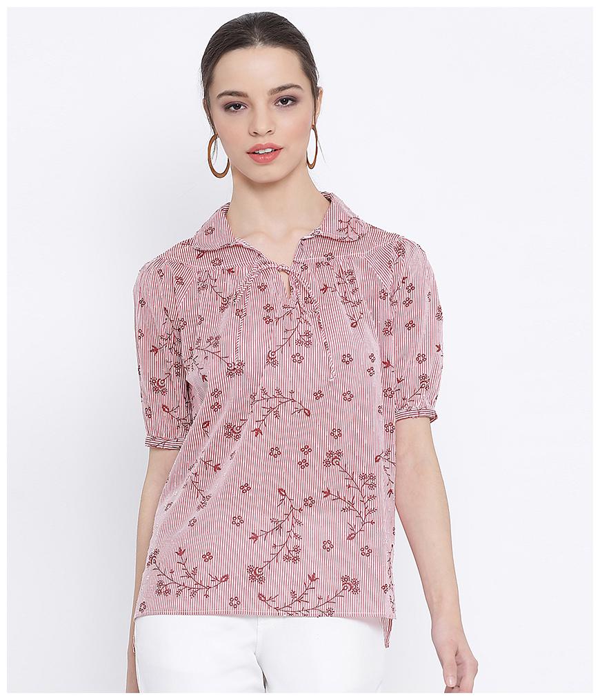 

Oxolloxo Women Floral Regular top - Pink