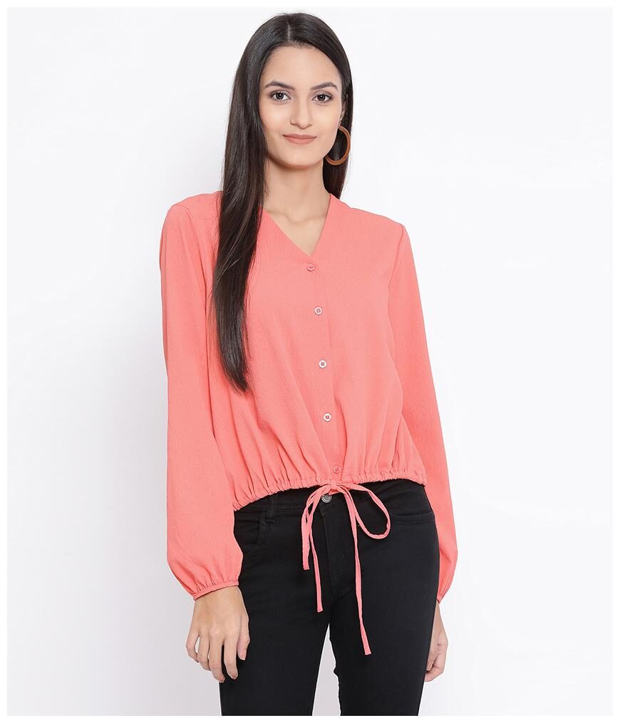 

Oxolloxo Women Solid A-line top - Orange