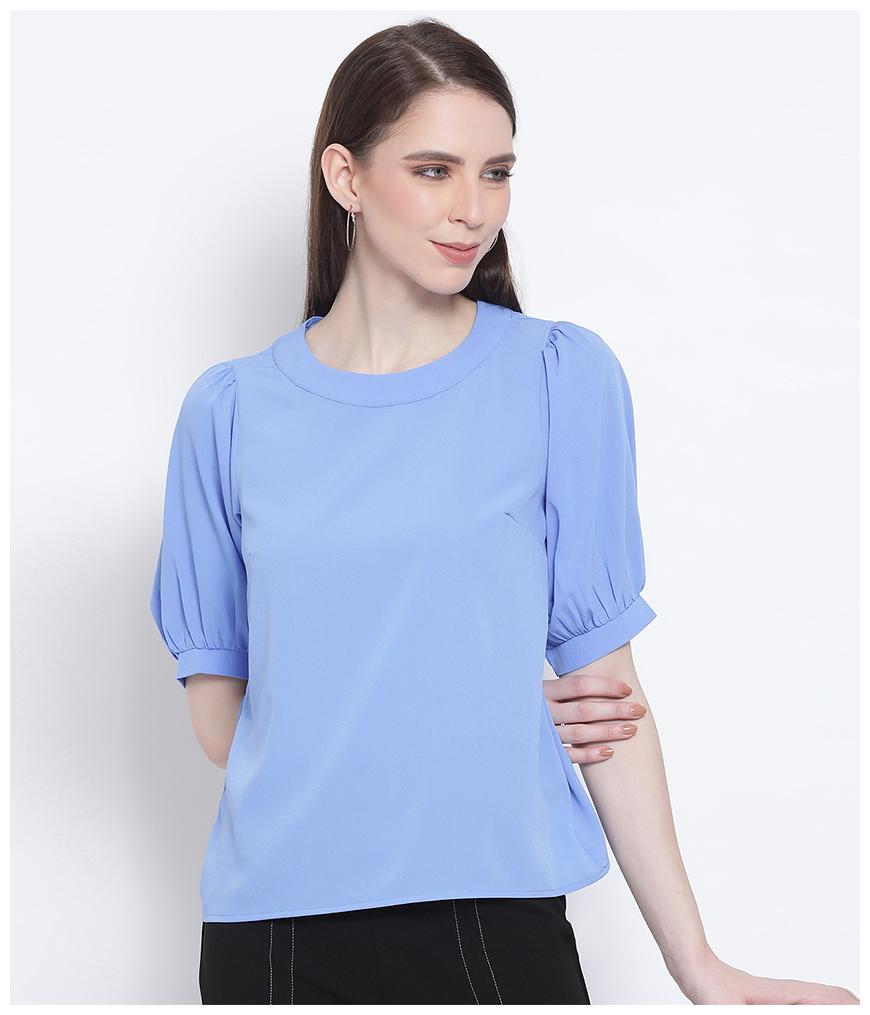 

Oxolloxo Women Solid Regular top - Blue