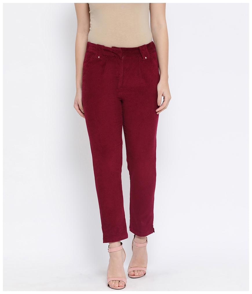 

Oxolloxo Women Maroon Regular fit Regular pants