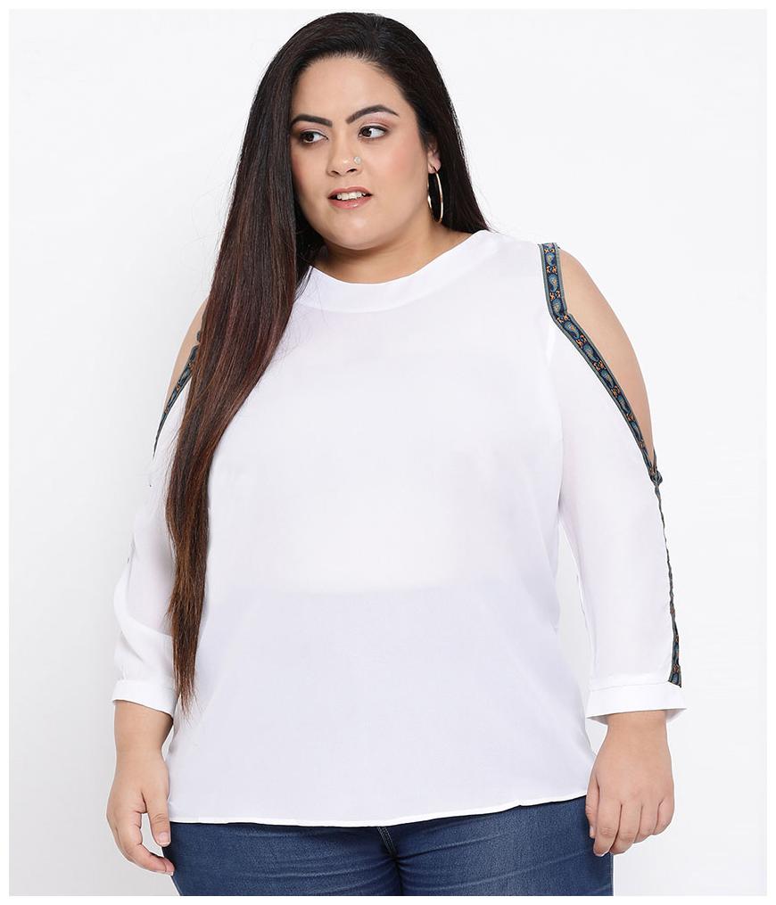 

Oxolloxo Women Solid A-line top - White