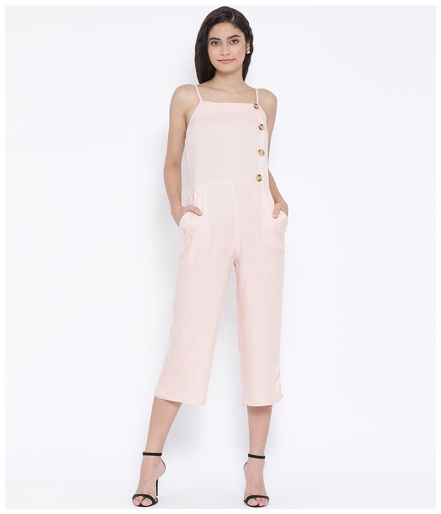 

Oxolloxo Solid Jumpsuit - Pink