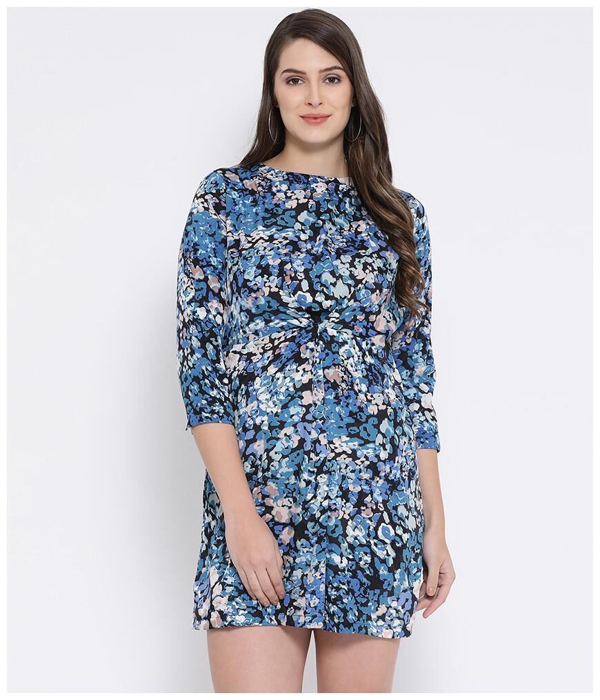 

Oxolloxo Blue Floral A-line dress