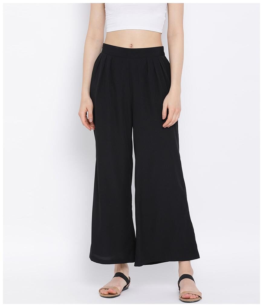 

Oxolloxo Women Polyester Solid Regular Black