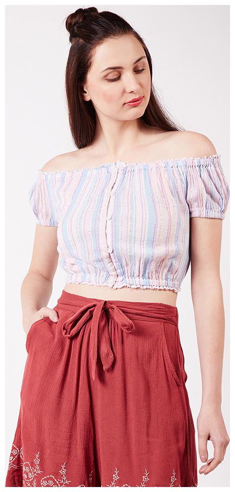 

OXOLLOXO Women Printed A-line top - Multi
