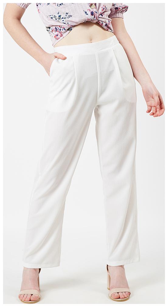 

OXOLLOXO Women White Regular fit Regular trousers