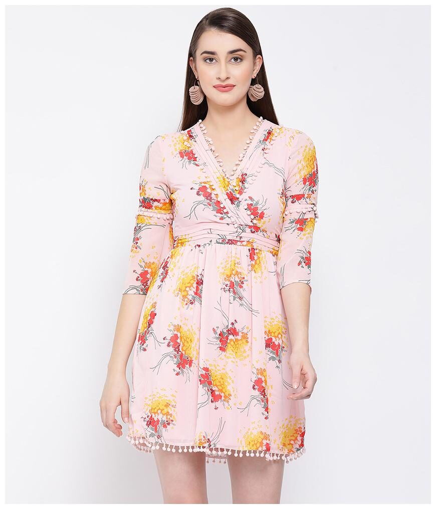 

Oxolloxo Pink Floral A-line dress