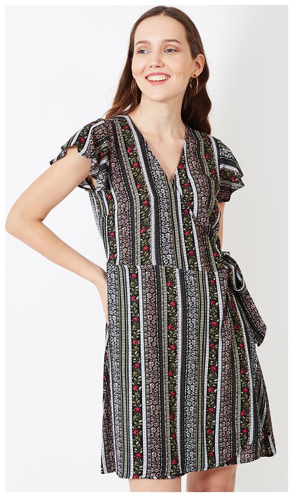 

OXOLLOXO Multi Printed A-line dress