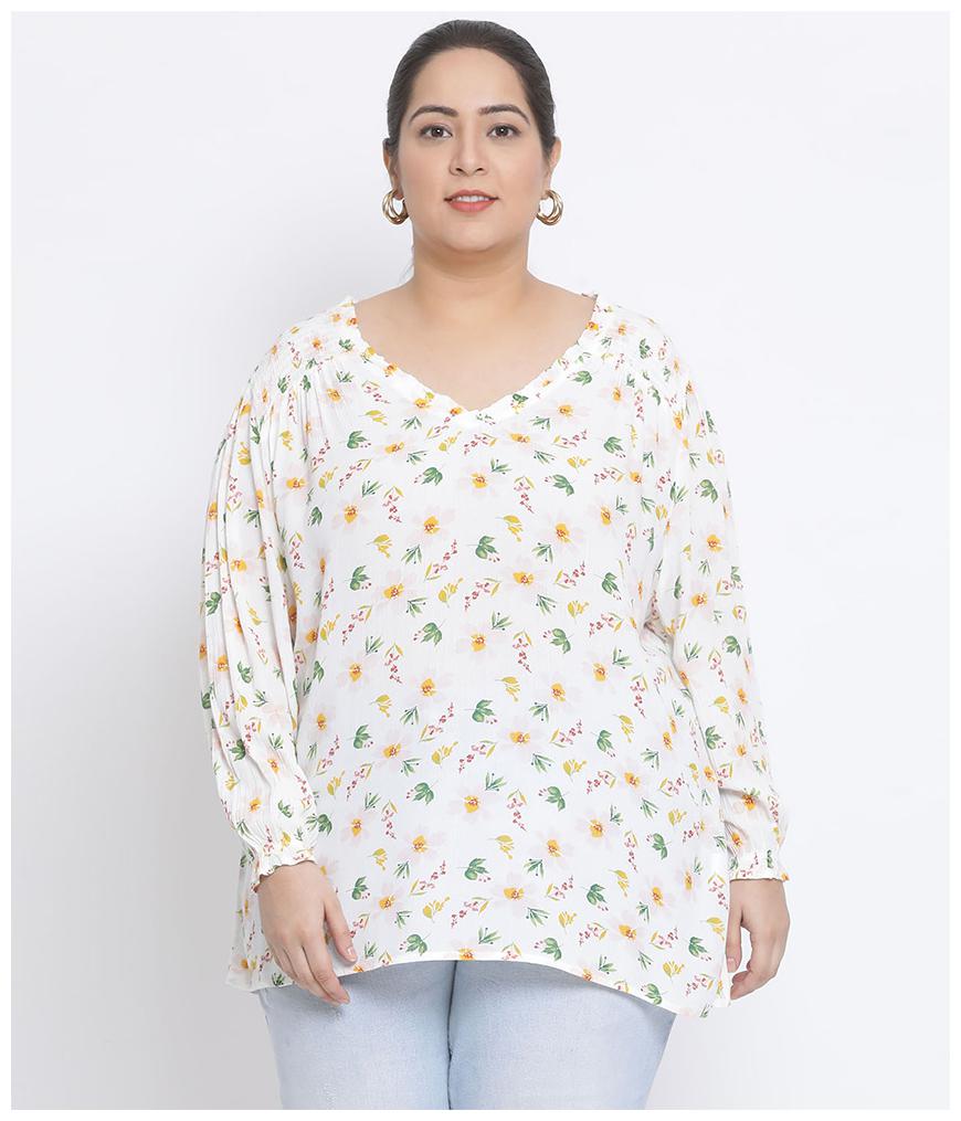 

Oxolloxo Women Floral Regular top - White