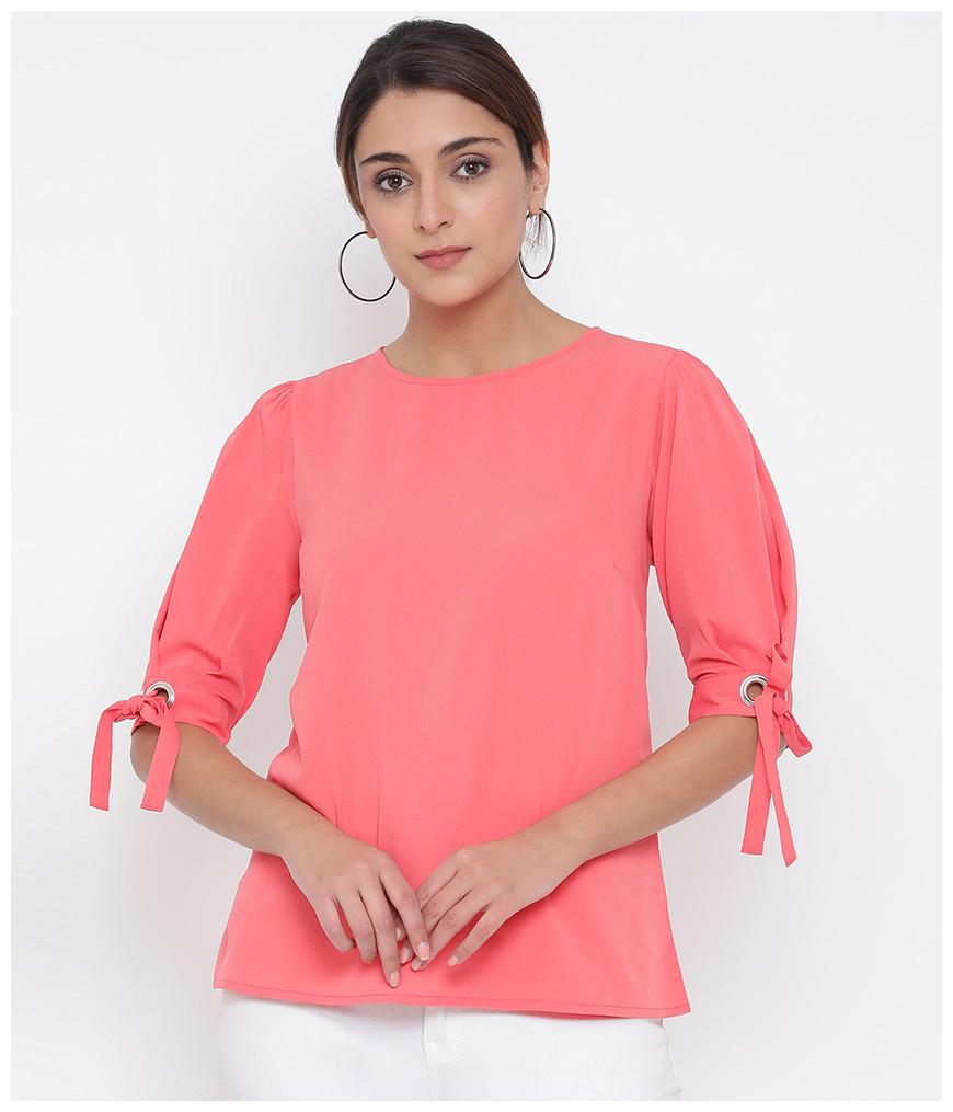 

Oxolloxo Women Solid Regular top - Pink