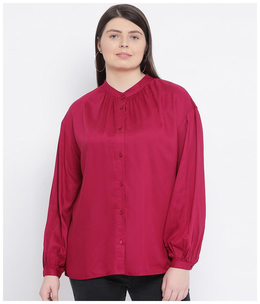 

Oxolloxo Women Pink Solid Regular Fit Shirt