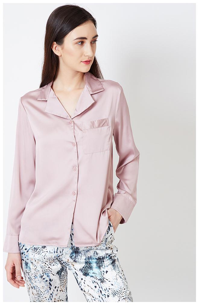 

OXOLLOXO Women Pink Solid Regular Fit Shirt