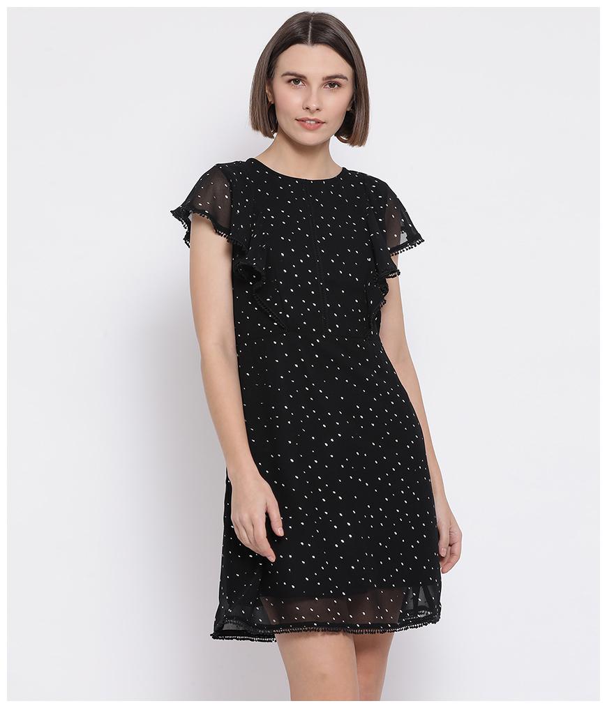 

Oxolloxo Black Polka dots A-line dress