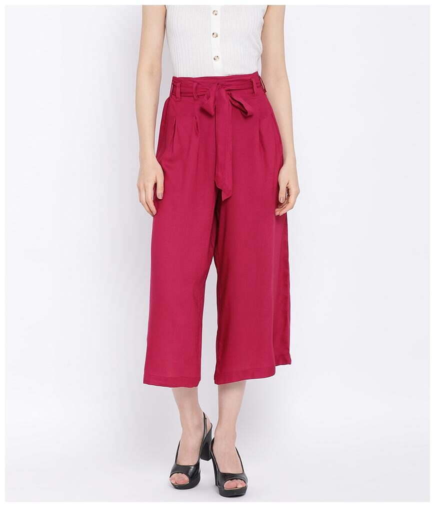 

Oxolloxo Women Pink Regular fit Cullotes