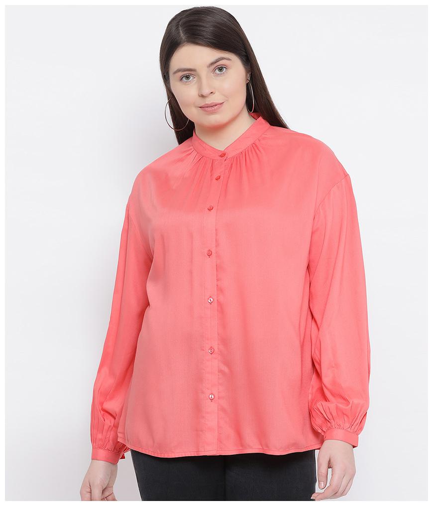 

Oxolloxo Women Orange Solid Regular Fit Shirt