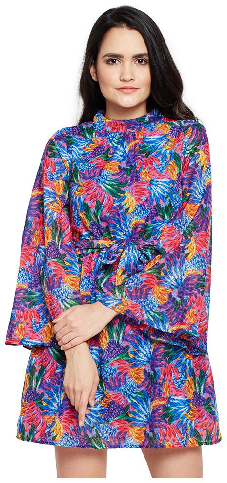 

OXOLLOXO Multi Printed A-line dress