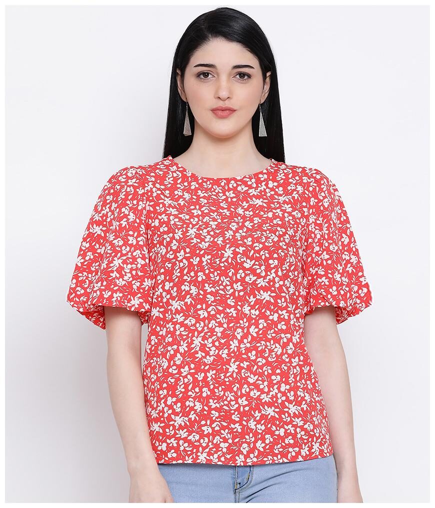 

Oxolloxo Women Floral Regular top - Orange