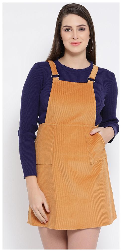 

OXOLLOXO Solid Dungaree - Yellow