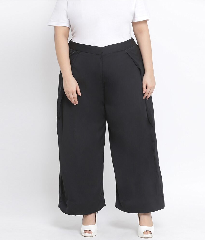 

Oxolloxo Women Polyester Solid Black Pant