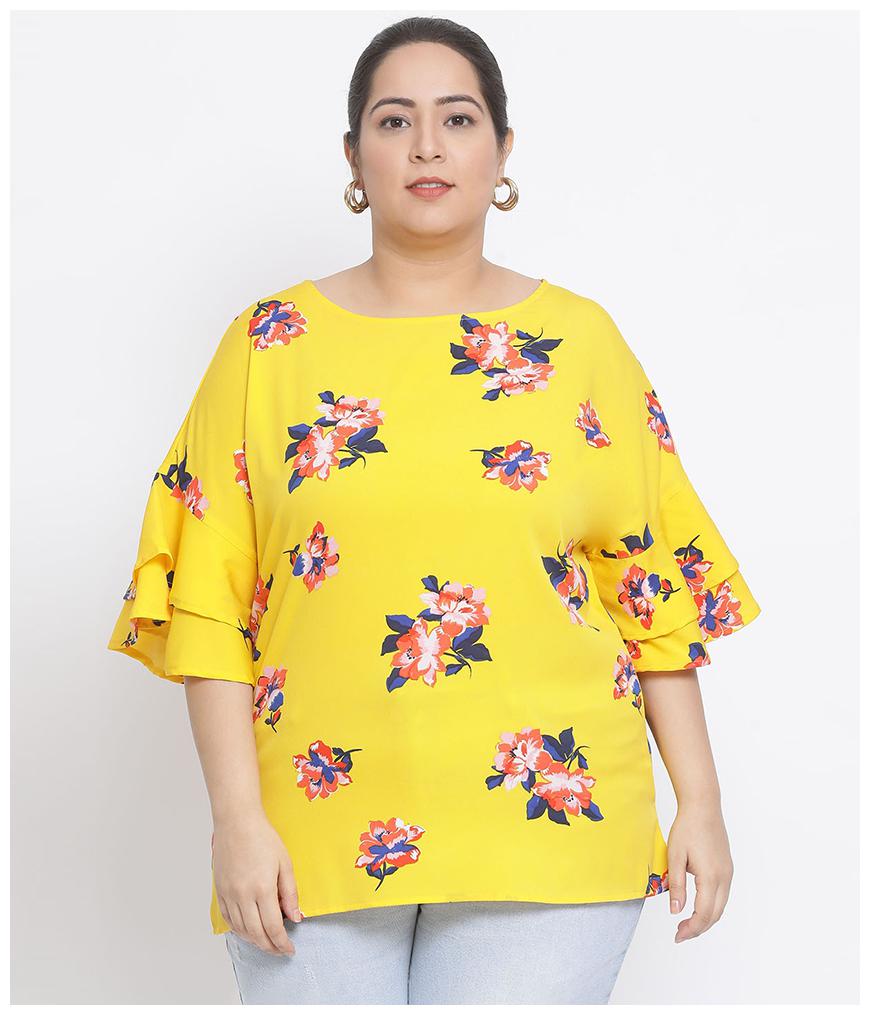 

Oxolloxo Women Floral Regular top - Yellow