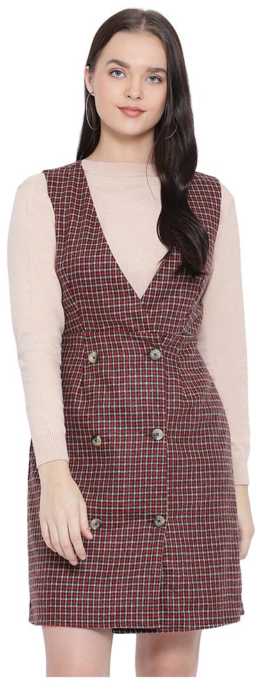 

Oxolloxo Red Checked A-line dress