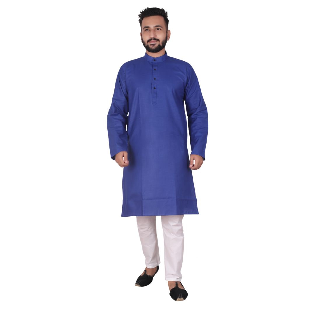 

P K GARMENTS Blue Solid Kurta and Pyjamas