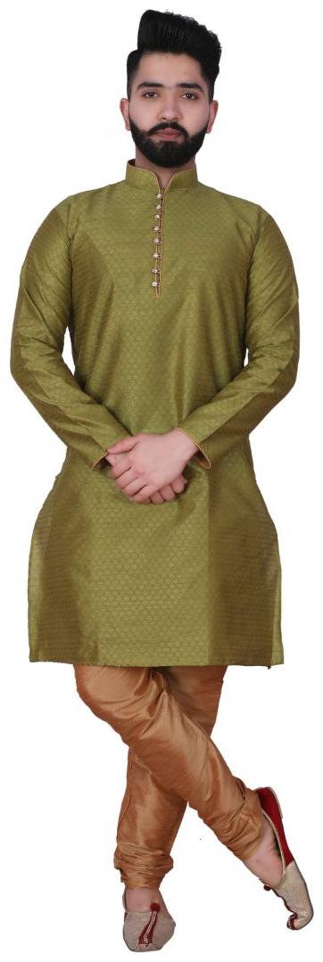 

P K GARMENTS Green Printed Kurta and Pyjamas