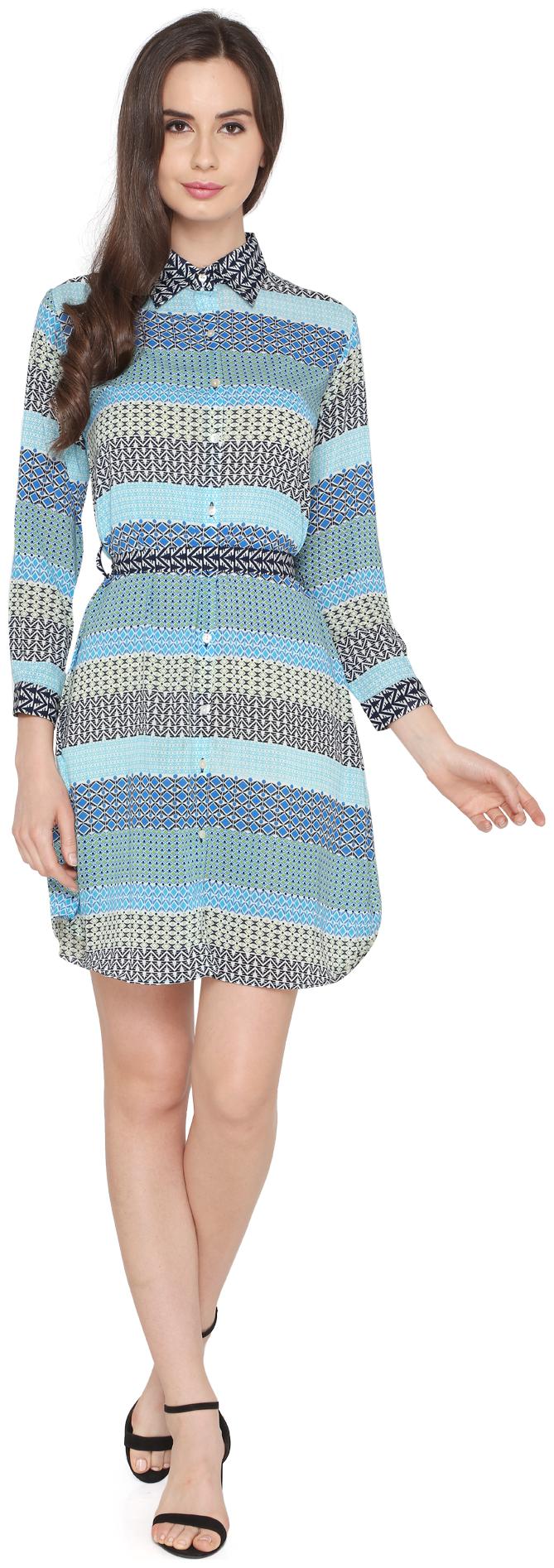 

P - Nut Casual Women Printed Regular tunic - Blue