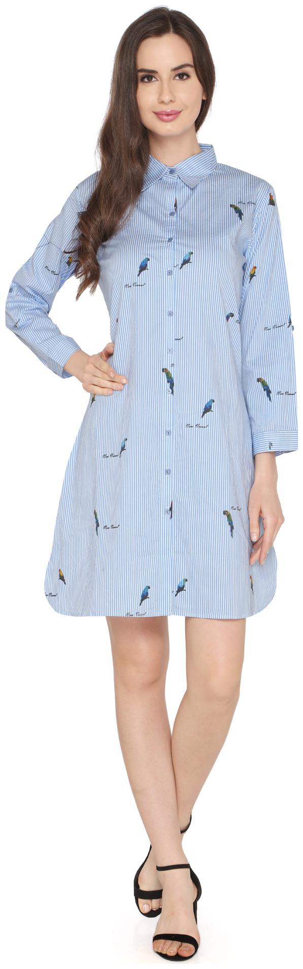 

P - Nut Casual Women Printed Regular tunic - Blue