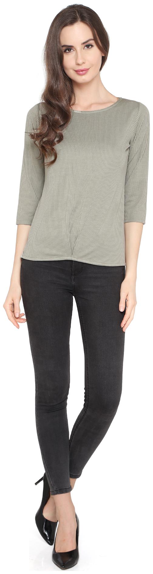 

P - Nut Casual Women Solid A-line top - Green