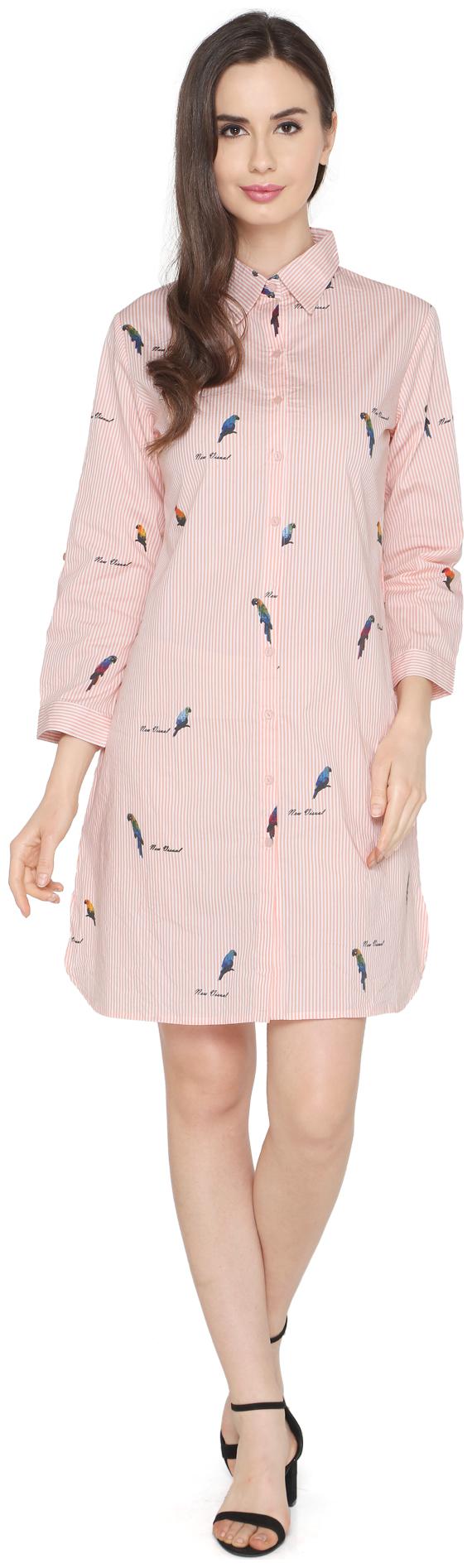 

P - Nut Casual Women Printed Regular tunic - Pink
