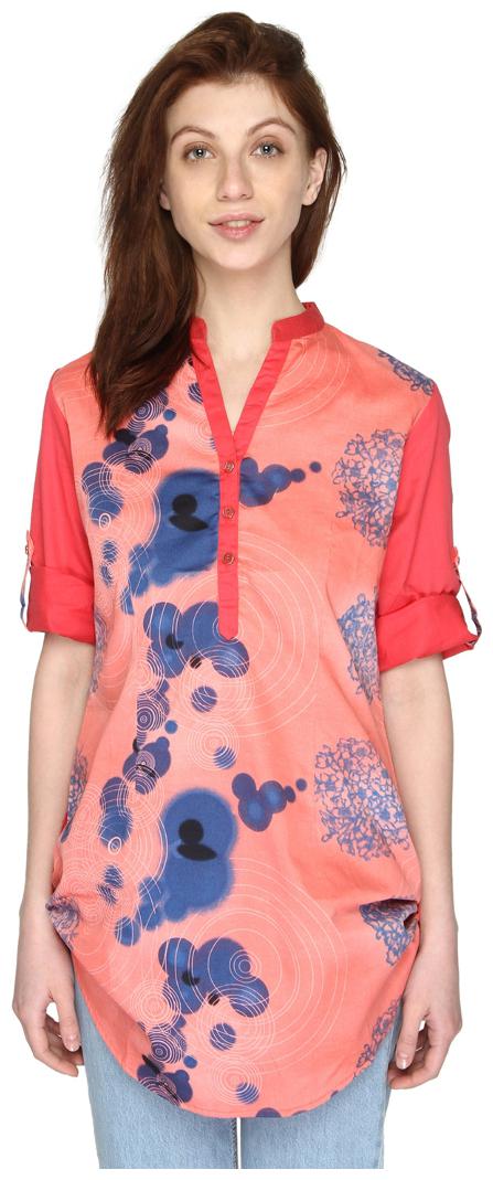 

P-Nut Womens Printed Cotton Top with 3 4th Sleeves