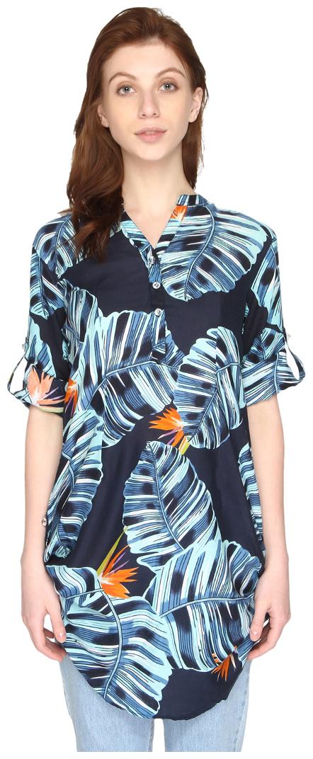 

P - Nut Casual Women Printed Regular top - Blue
