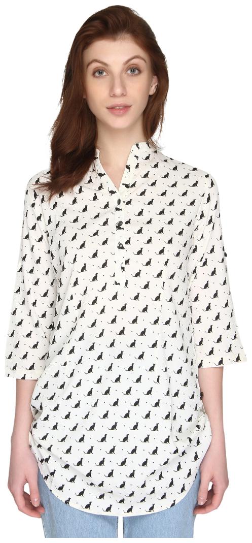 

P - Nut Casual Women Striped Regular top - White