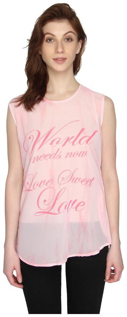 

P - Nut Casual Women Printed Regular top - Pink