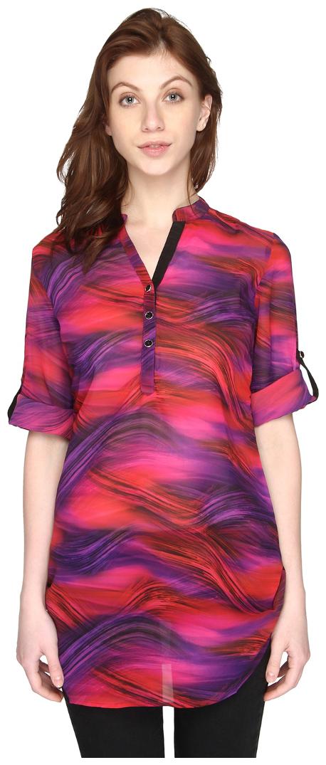 

P-Nut Womens Georgette Printed Top with 3 4th Sleeves