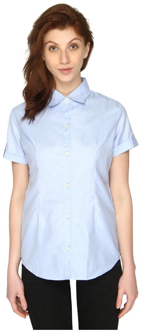 

P - Nut Casual Women Blue Dyed Regular Fit Shirt