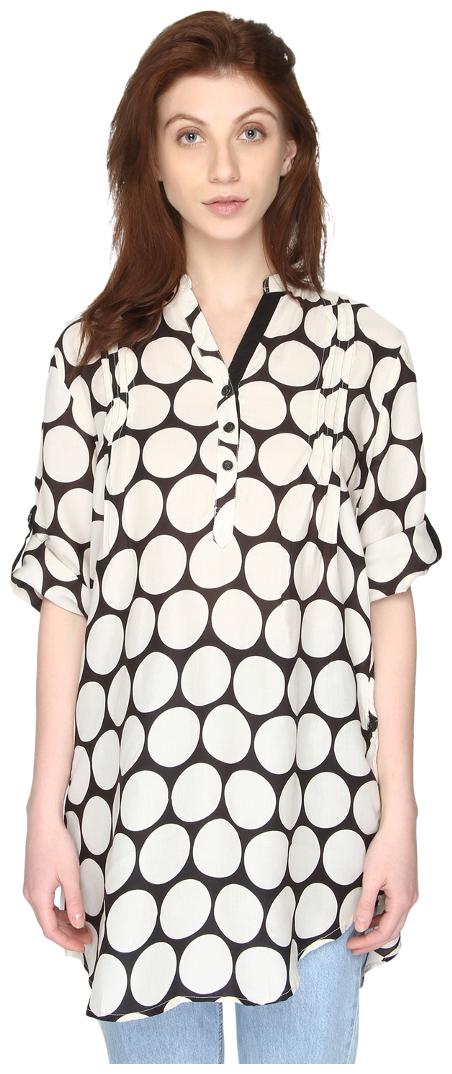 

P - Nut Casual Women Printed Regular top - White