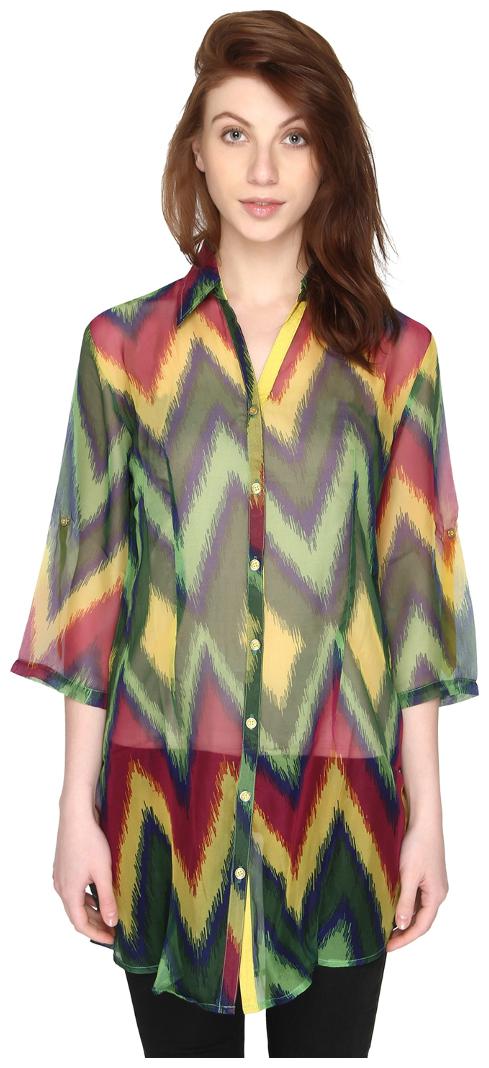 

P - Nut Casual Women Yellow Dyed Regular Fit Shirt