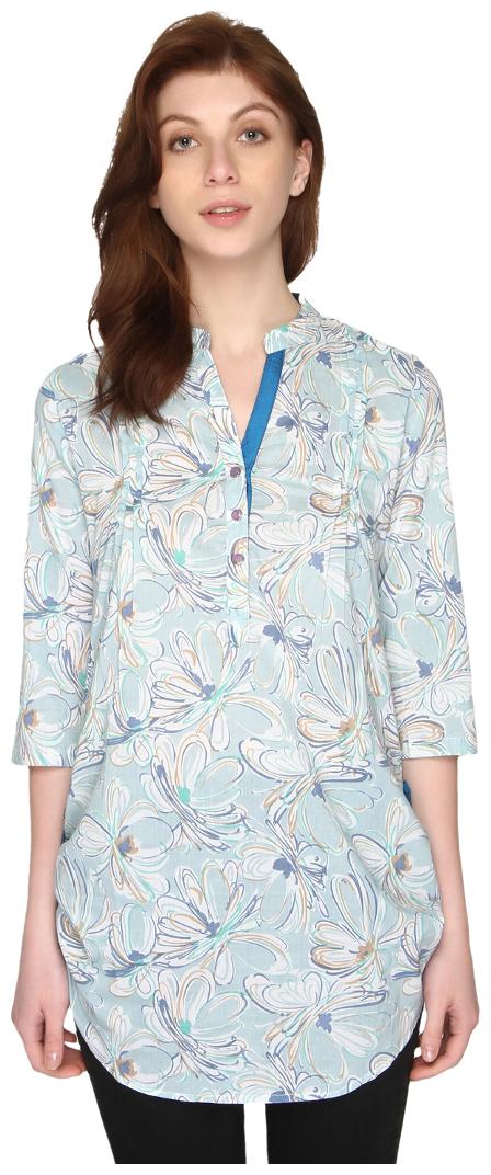 

P - Nut Casual Women Printed Regular top - Blue