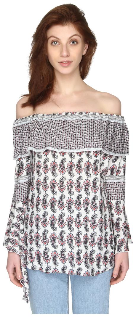 

P - Nut Casual Women Printed Regular top - Grey