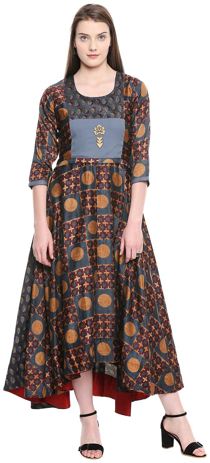 

P Present Women MultiColor Three-fourth Sleeves Kurti