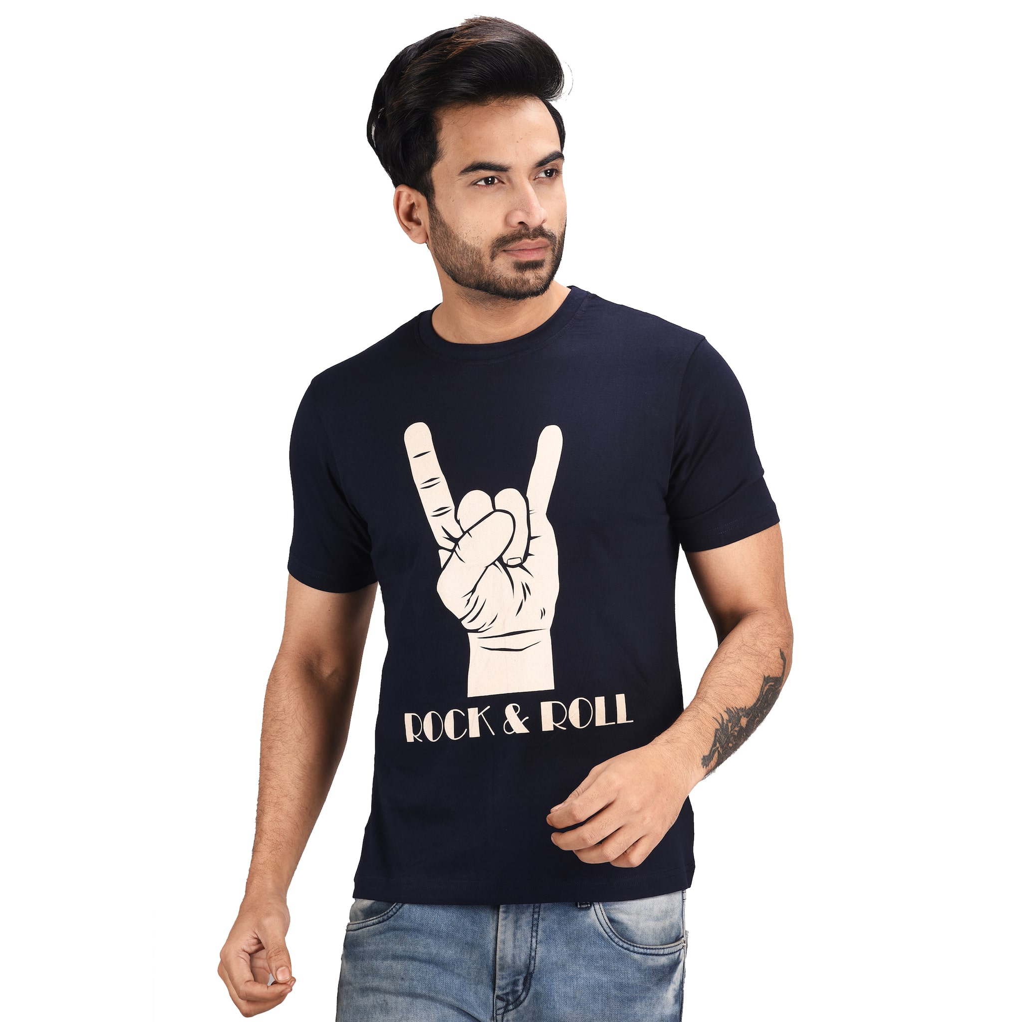 

Pacific Wear Men Navy blue Regular fit Cotton Round neck T-Shirt - Pack Of 1