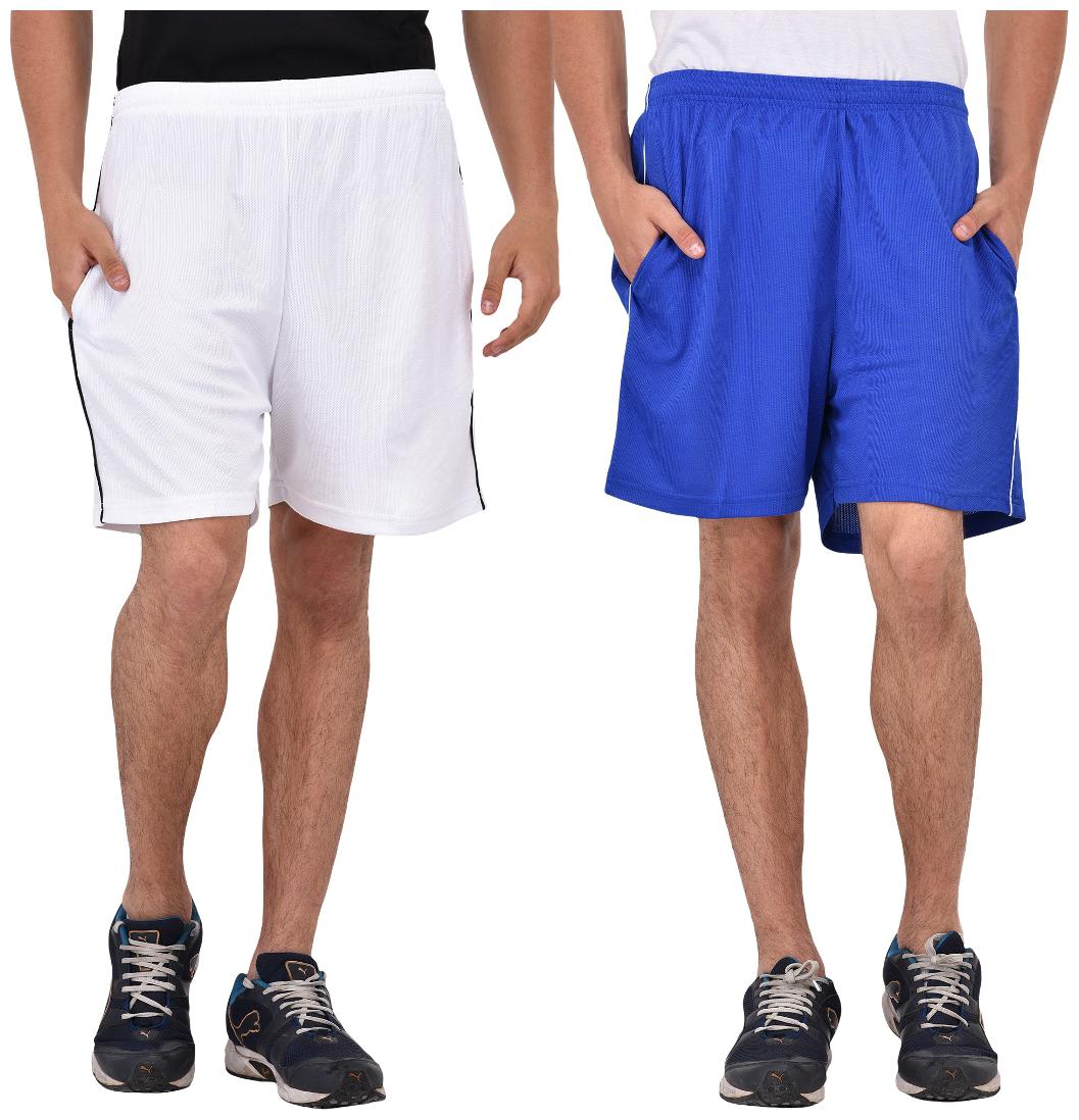 

Pack of 2 Knee Length Shorts (Blue and White)By Fashion 7