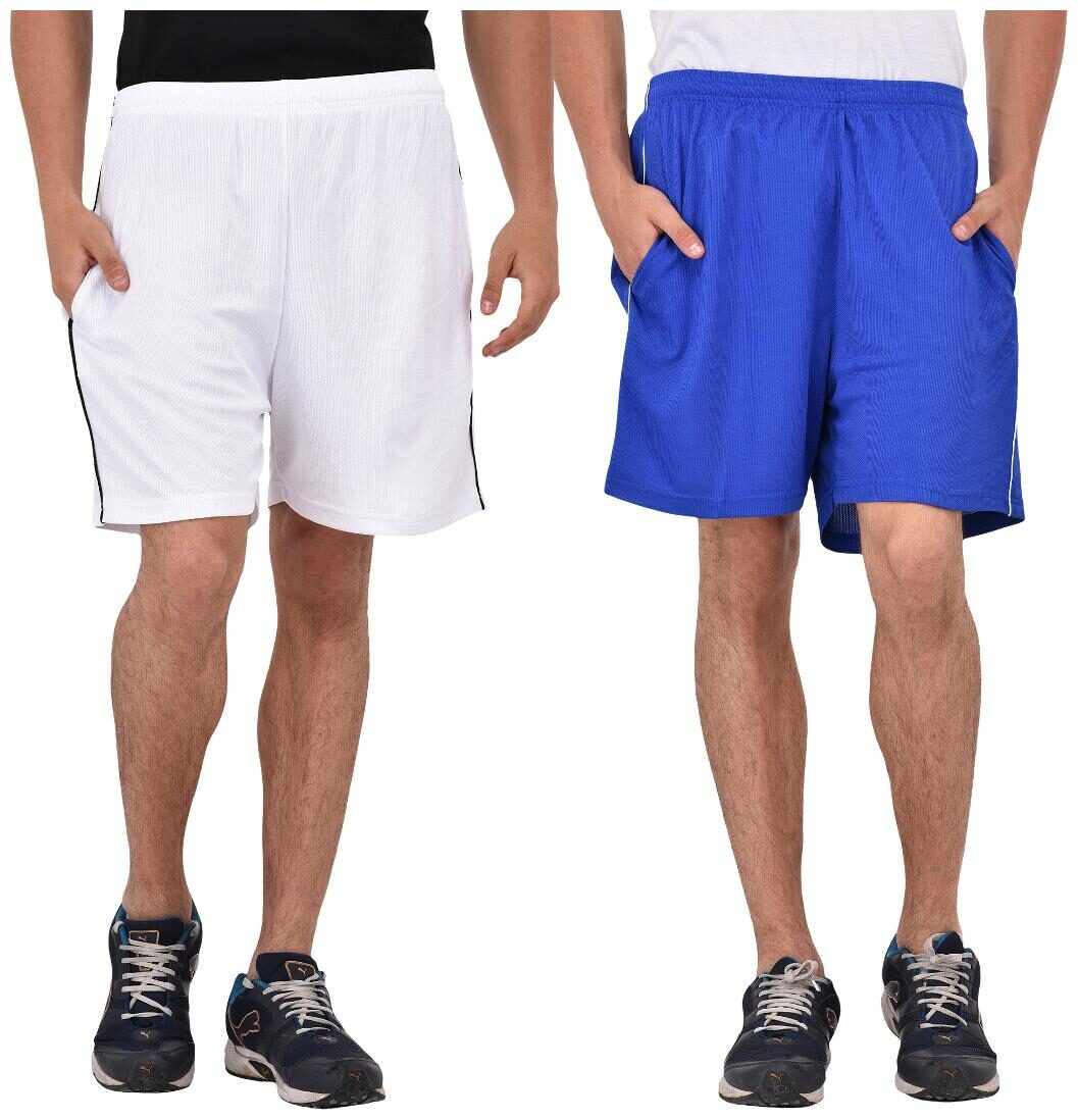 

Pack of 2 Knee Length Shorts (Blue and White)By Fashion 7
