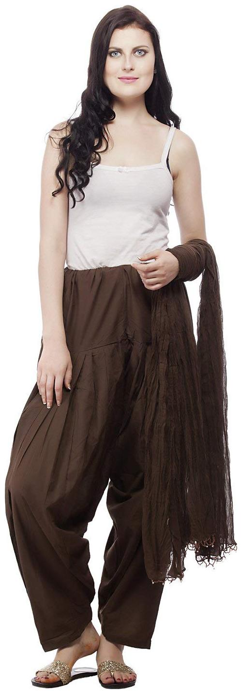 

PAGRAKHI TRADERS Cotton Patiala - Brown