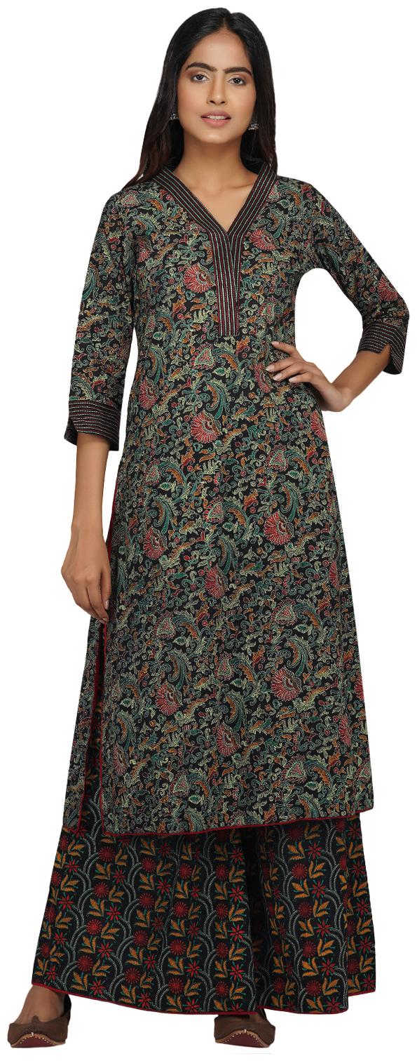 

Paislei Women Multi Printed Regular Kurta With Sharara