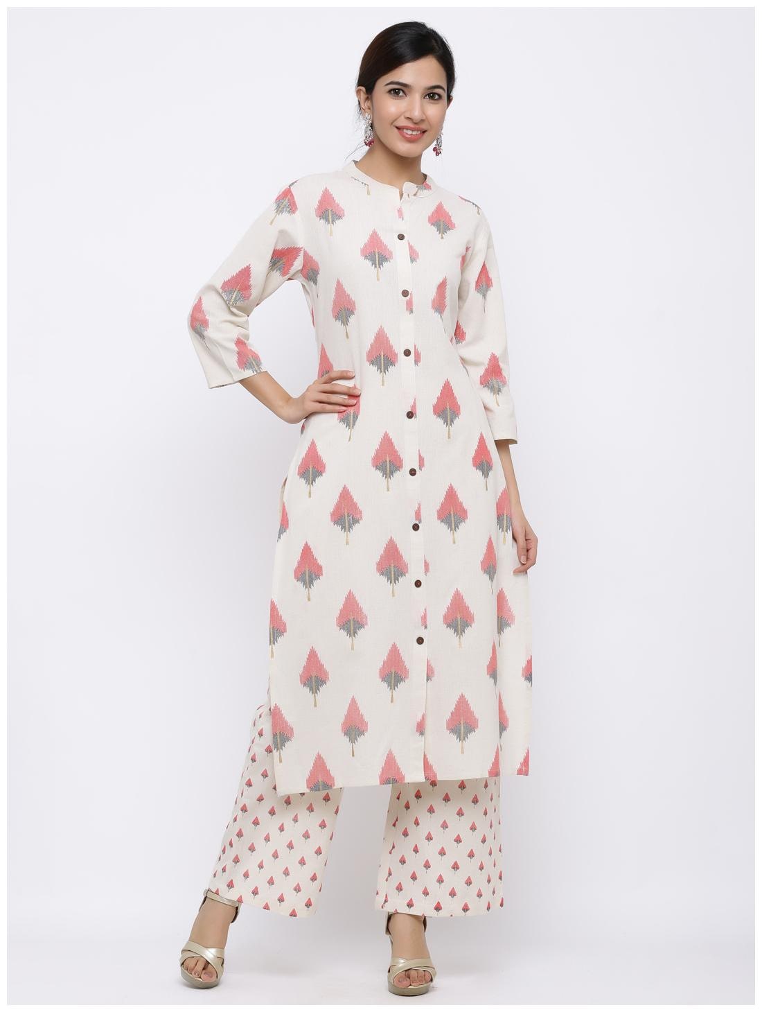 

Palakh Women Multi Printed Straight Kurta With Palazzo
