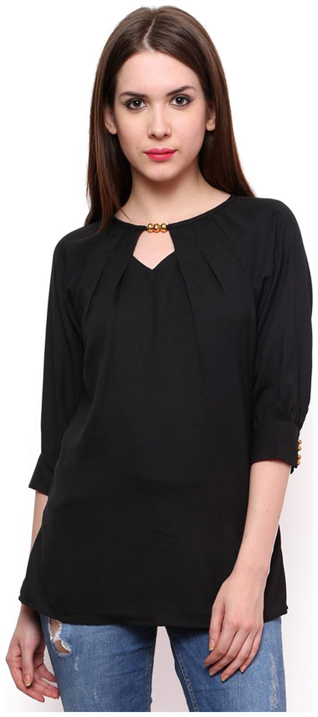 

Pannkh Black Polyester Top