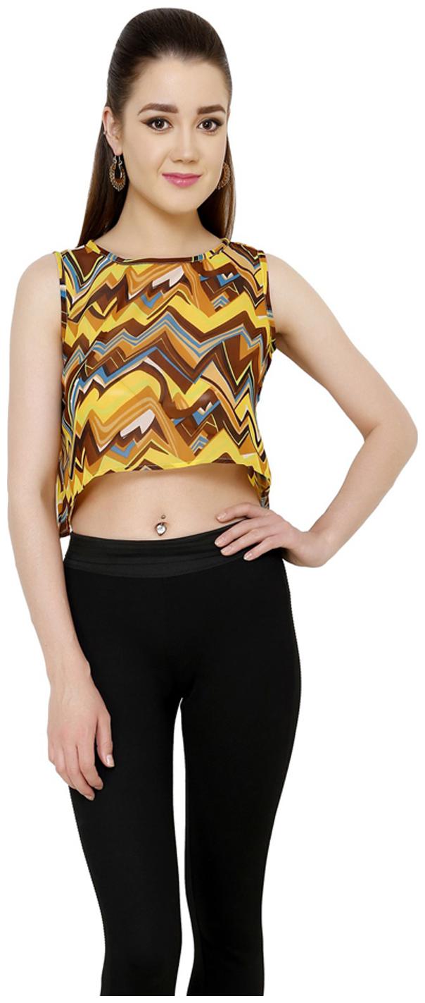 

Pannkh Brown Georgette Top